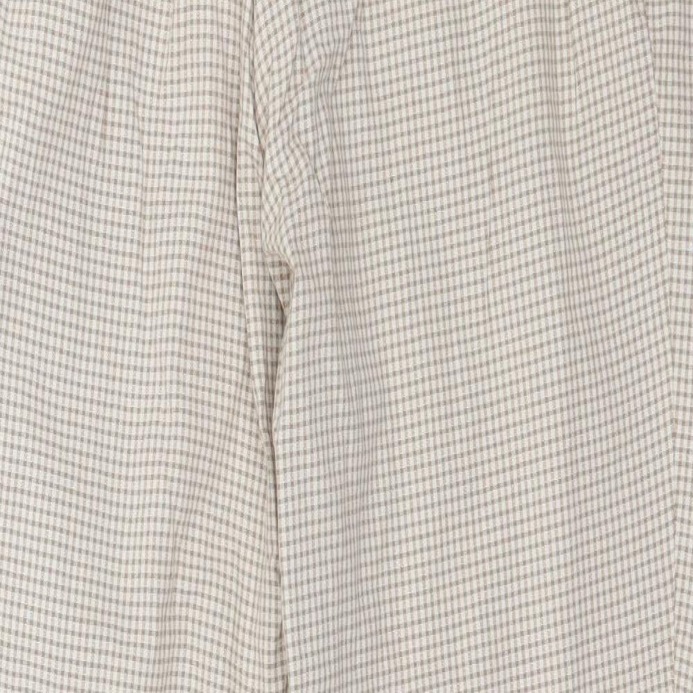 Preworn Womens Brown Check Trousers Size 30 in L27 in
