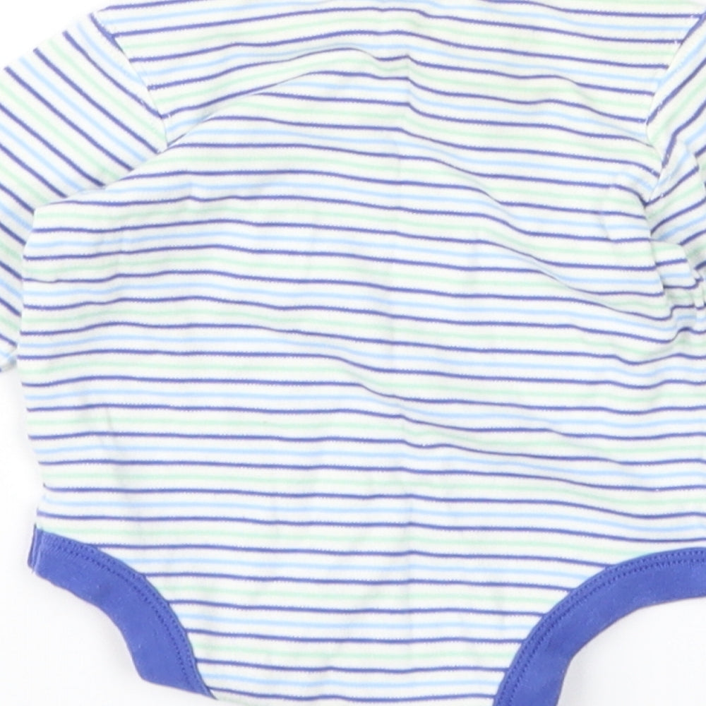 Gap Boys Blue Striped Basic T-Shirt Size 0-3 Months