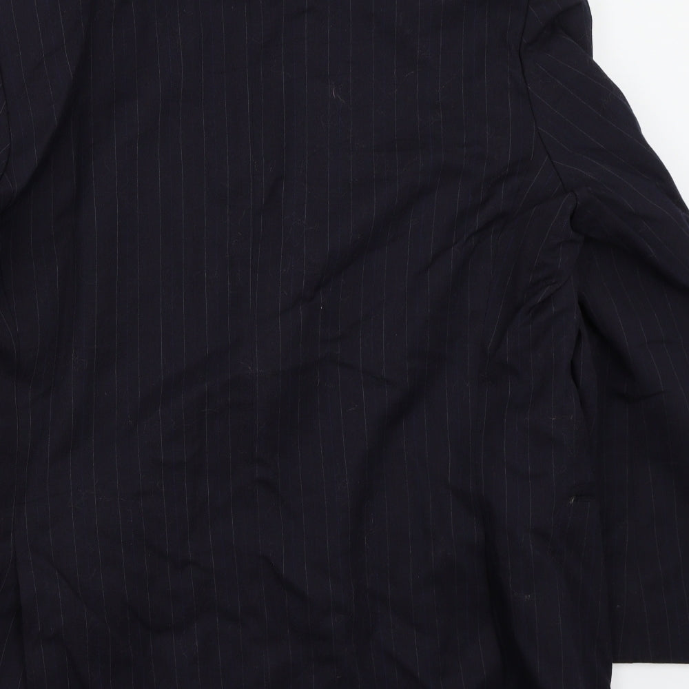 Marks and Spencer Mens Blue Striped Jacket Suit Jacket Size 44