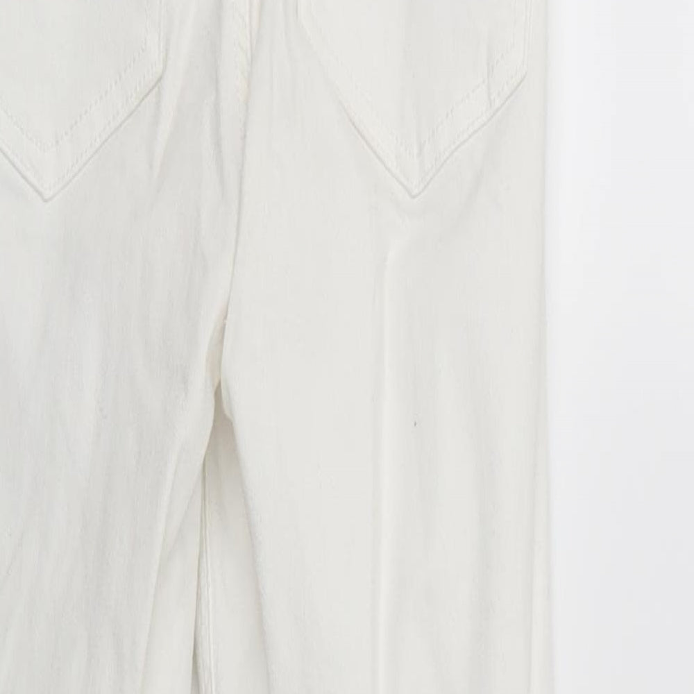 Topshop Womens White Denim Skinny Jeans Size 25 in L23 in