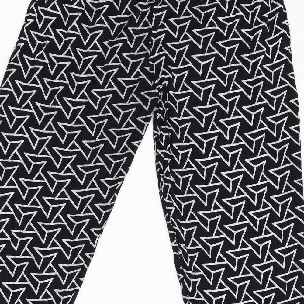 Preworn Boys Black Geometric Flannel Pyjama Pants Size L