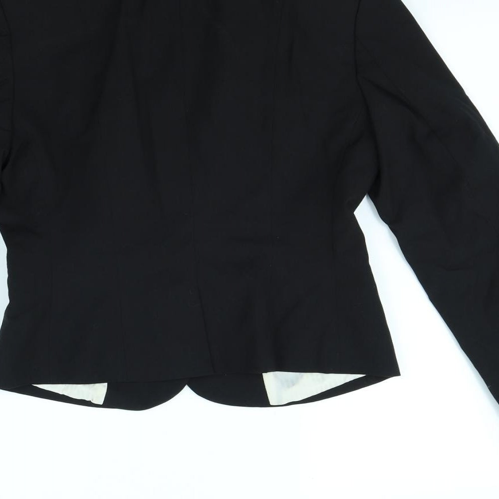 H&M Womens Black Jacket Size 8 - shoulder pads