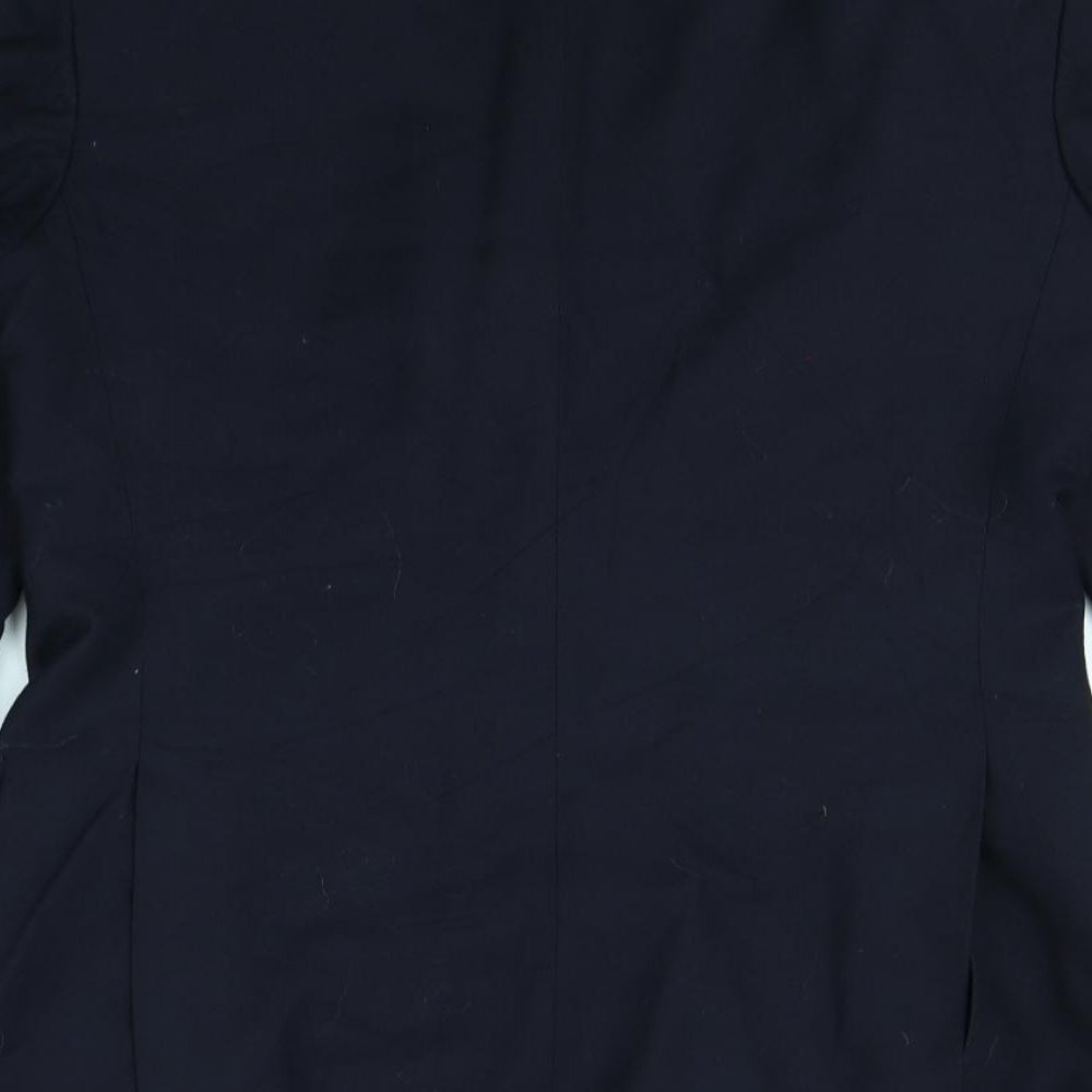Preworn Womens Blue Jacket Blazer Size 36 - shoulder pads