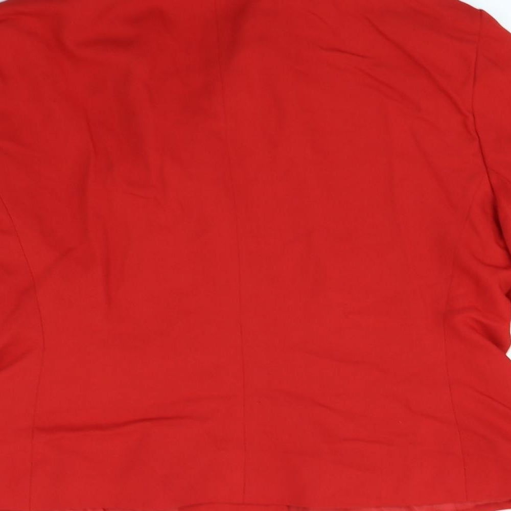 Preworn Womens Red Jacket Size 16 - shoulder pads