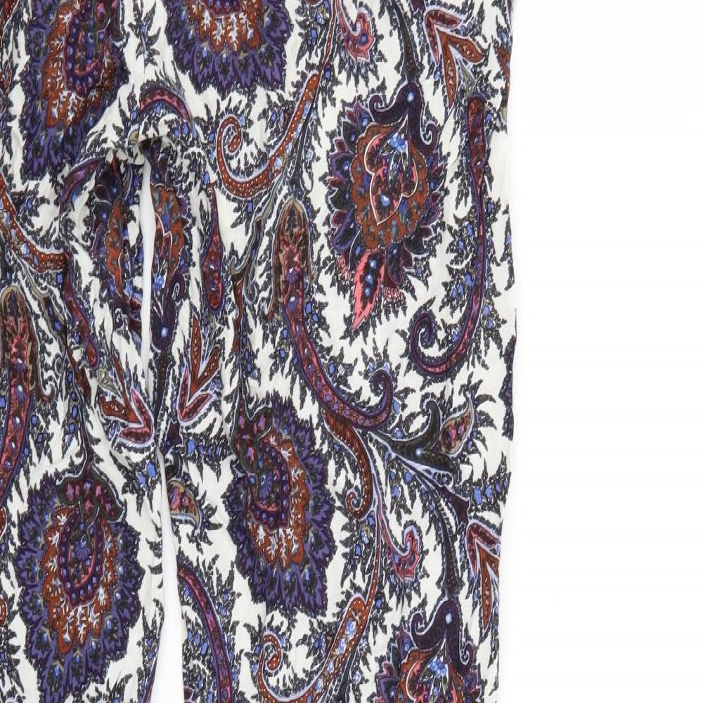 Select Womens Multicoloured Paisley Trousers Size 10 L27 in