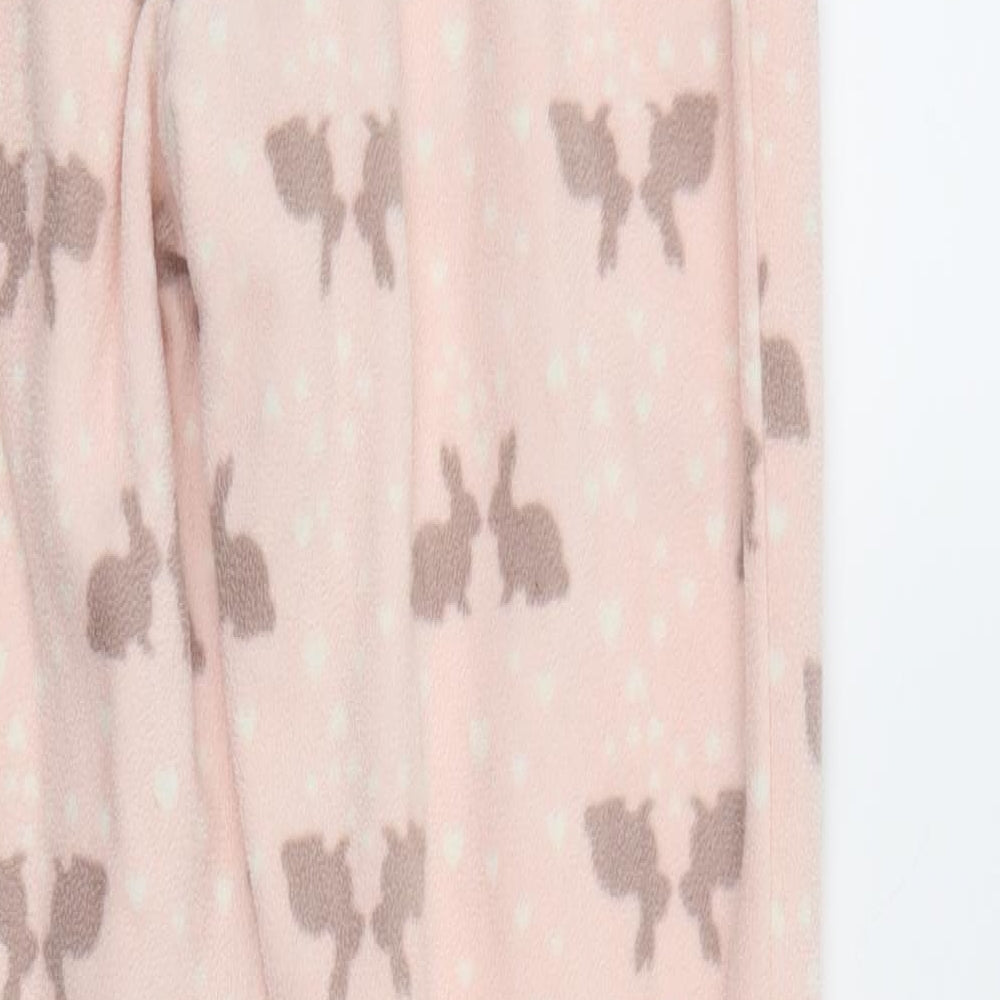 George Womens Pink Animal Print Lounge Pants Size 8