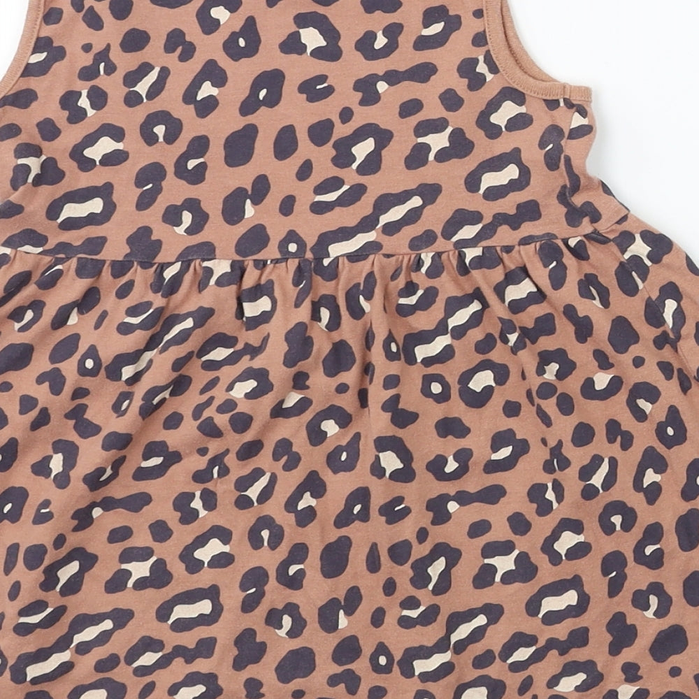 F&F Girls Beige Animal Print Tennis Dress Size 4-5 Years