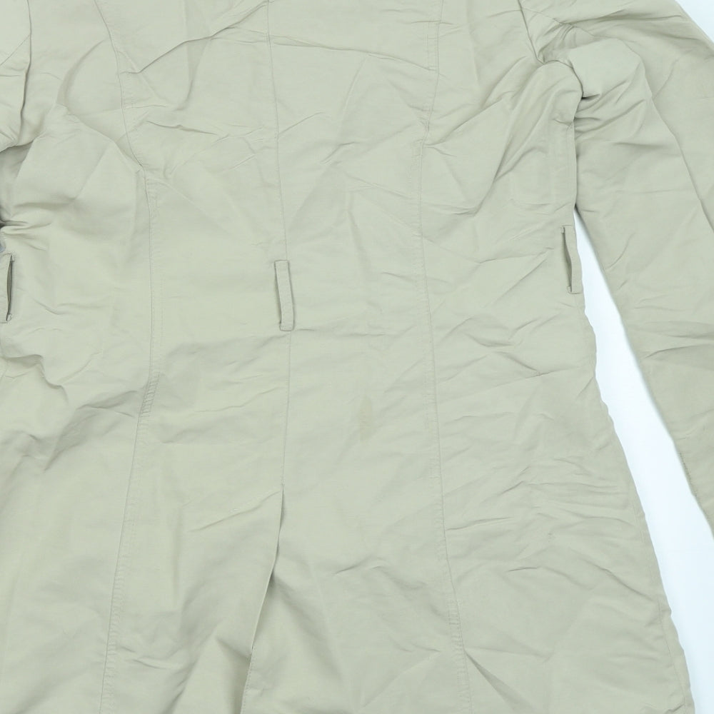 M&S Womens Beige Overcoat Coat Size 2