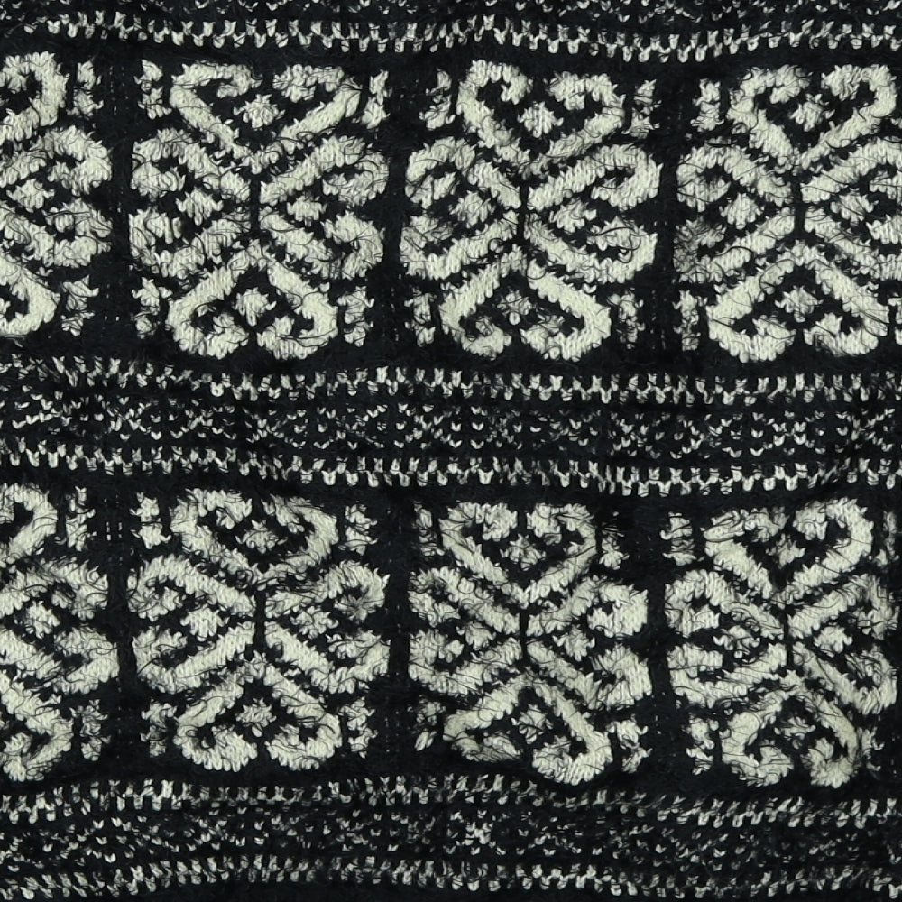 Katsuit Womens Black Geometric Pullover Jumper Size M