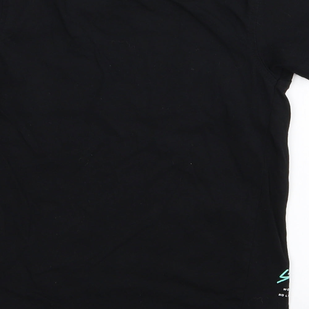 Asda George Girls Black Basic T-Shirt Size 4-5 Years
