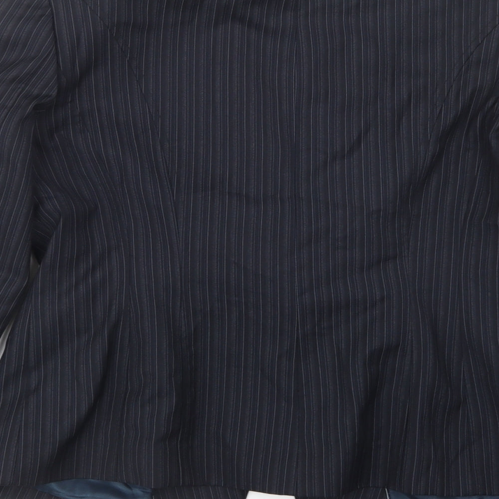NEXT Womens Blue Striped Jacket Size 12