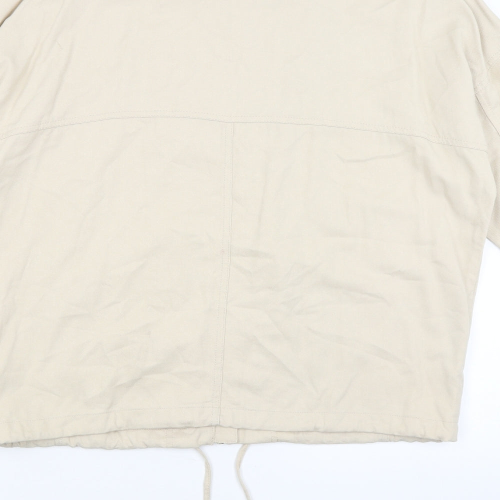 M&S Womens Beige Overcoat Coat Size 12
