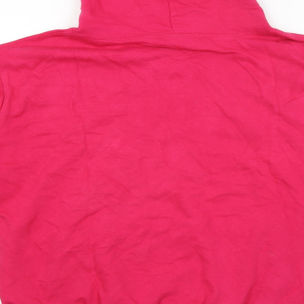Awdis Womens Pink Pullover Hoodie Size M - Leeds University