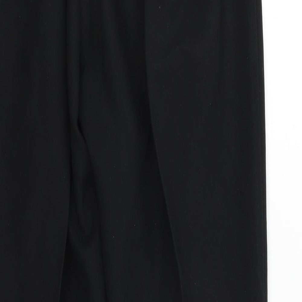 Preworn Womens Black Trousers Size 18 L24 in - Elastic Waist Band