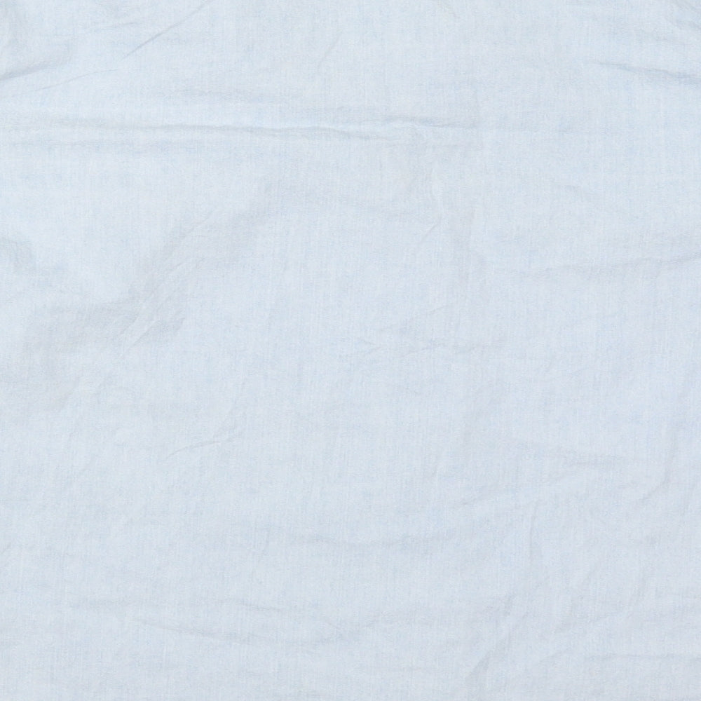 Alexander Jordan Womens Blue Denim Basic Button-Up Size XL