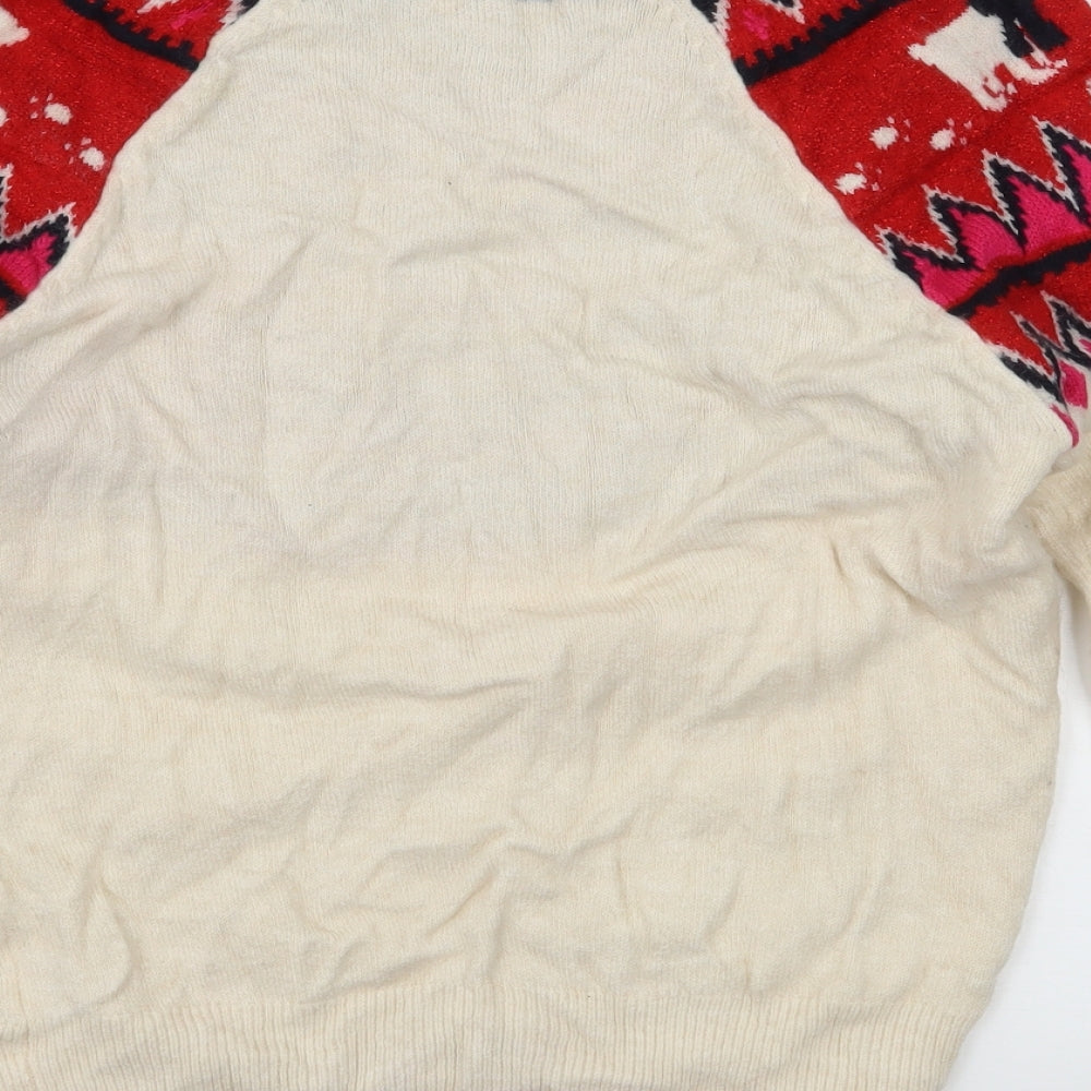 TU Womens Ivory Knit Pullover Jumper Size 10