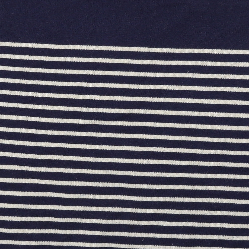 H&M Womens Blue Striped Pullover Jumper Size M