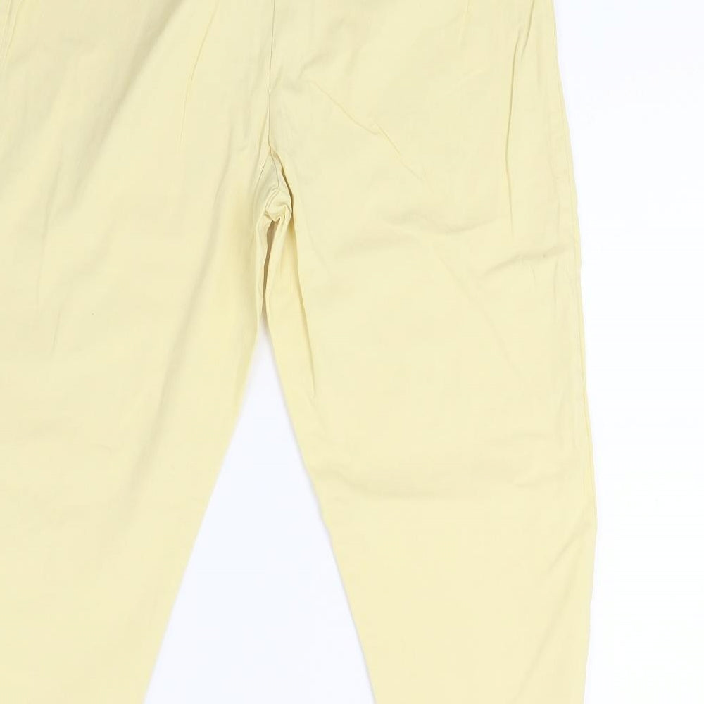 Preworn Womens Yellow Denim Cropped Jeans Size 32 L20 in