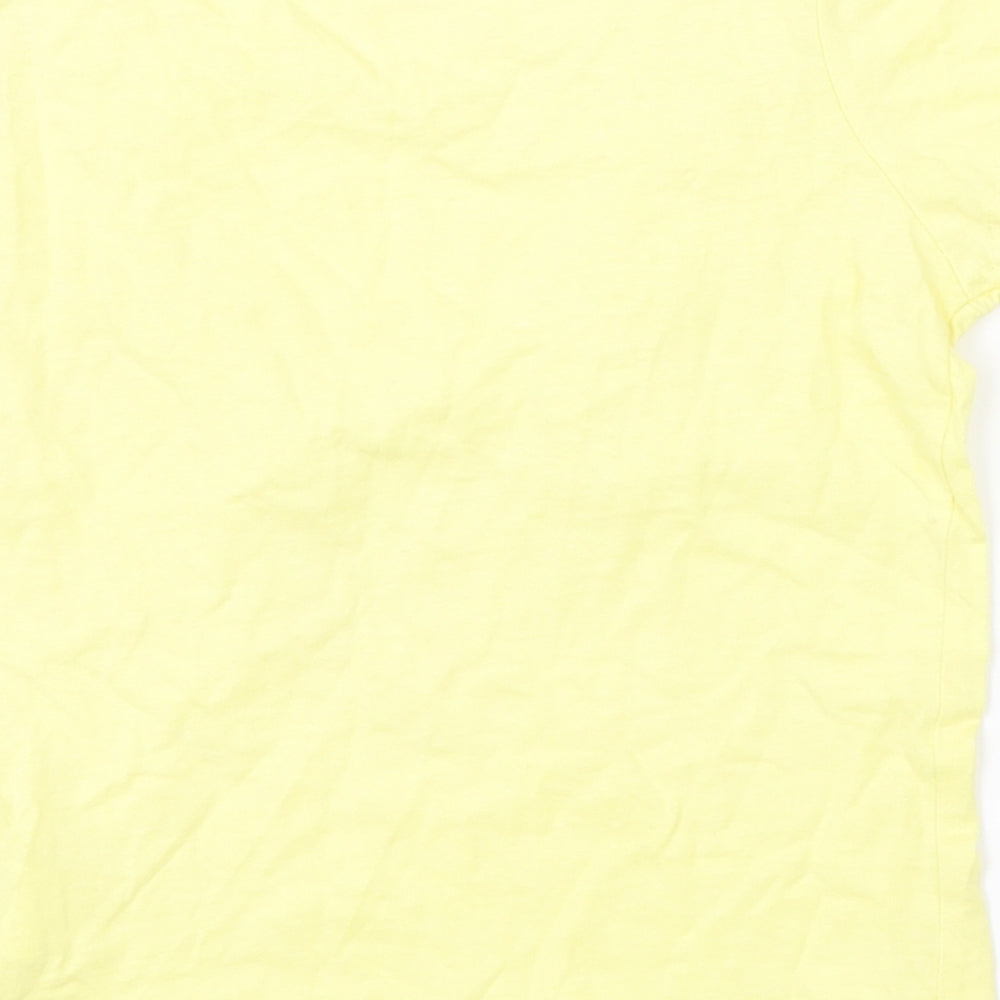 Primark Girls Yellow Basic T-Shirt Size 3-4 Years