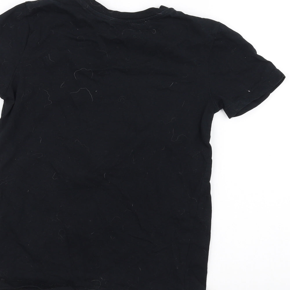 George Boys Black Basic T-Shirt Size 7-8 Years