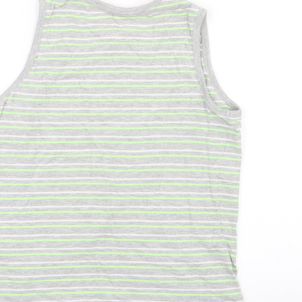 Urban Debt Boys Grey Striped Basic Tank Size 12 Years