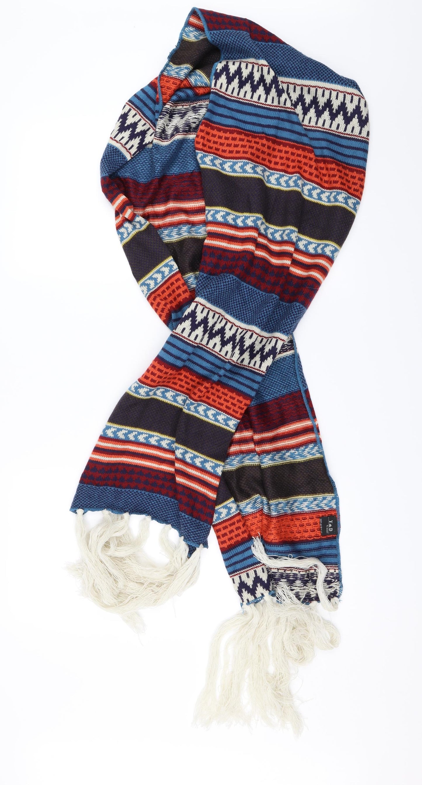 YD Unisex Multicoloured Striped Scarf