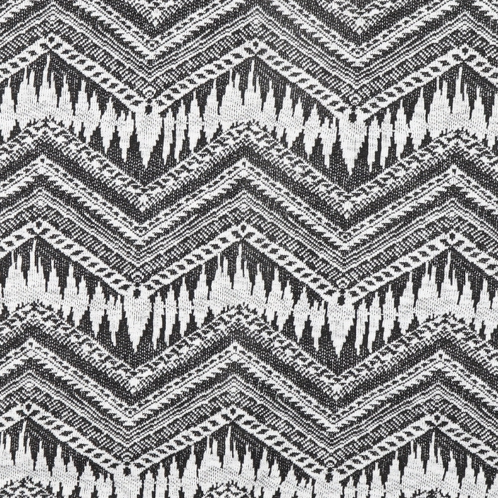 Divided Womens Black Geometric Wrap Jumper Size M