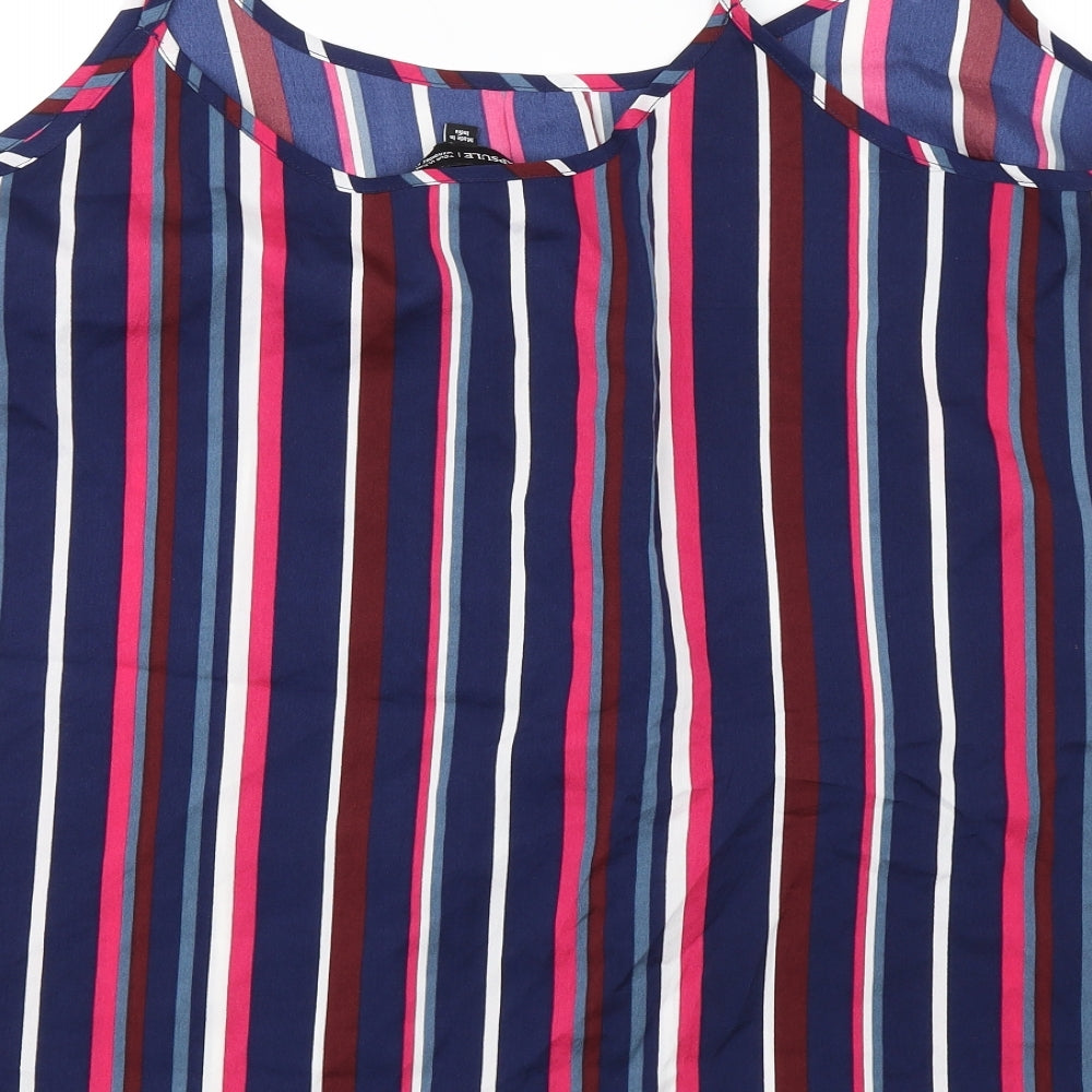 Capsule Womens Blue Striped Camisole Blouse Size 18