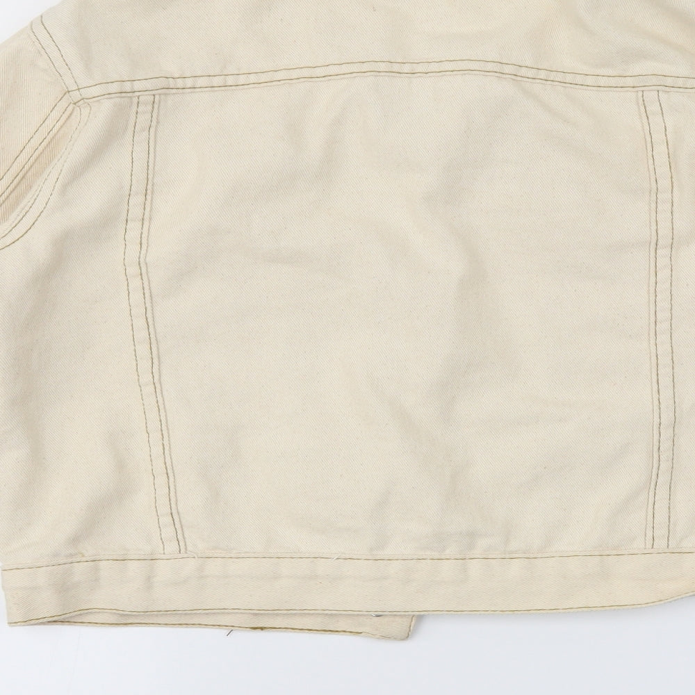 Boohoo Womens Beige Jacket Size 10
