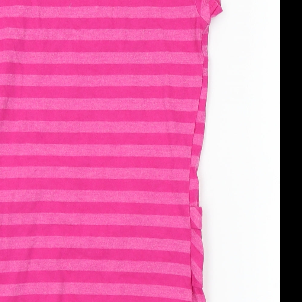 Cherokee Girls Pink Striped T-Shirt Dress Size 4-5 Years