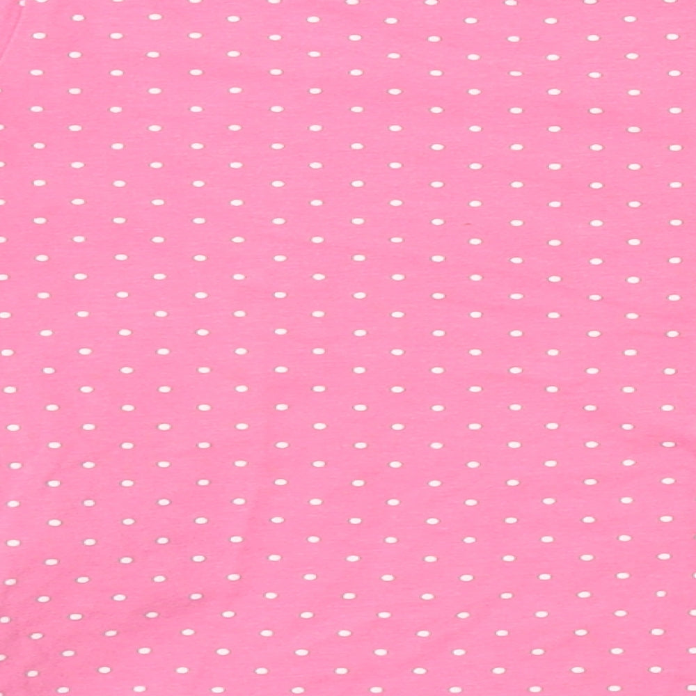 H&M Girls Pink Polka Dot Top Pyjama Top Size 2-3 Years