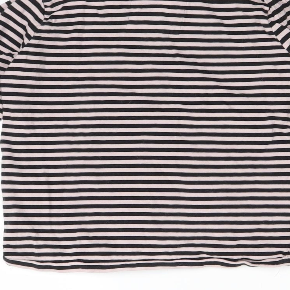 TU Girls Pink Striped Basic T-Shirt Size 7 Years