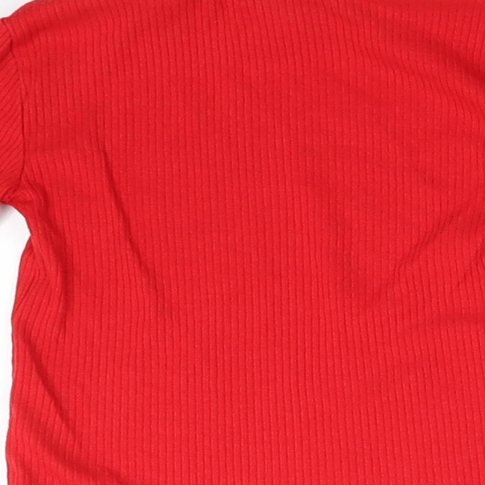 F&F Girls Red Pullover Jumper Size 2-3 Years
