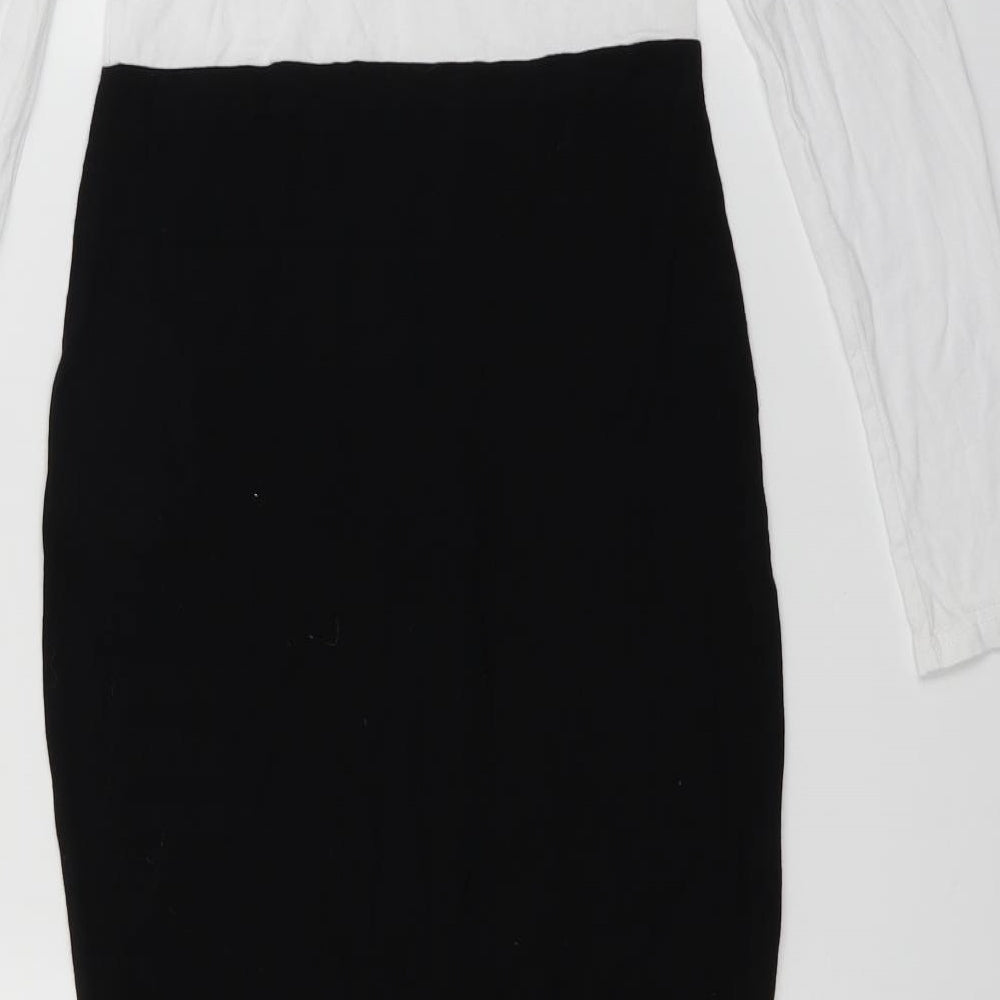PRETTYLITTLETHING Womens Black Pencil Dress Size 10
