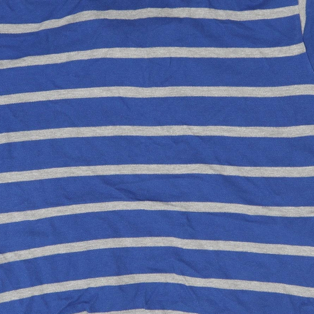 Rebel Boys Blue Striped Basic Polo Size 12-13 Years