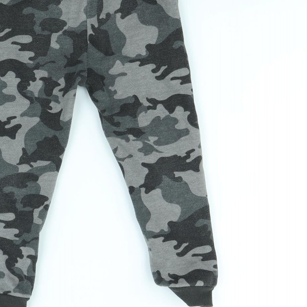 Primark Boys Grey Camouflage Jogger Trousers Size 4 Years
