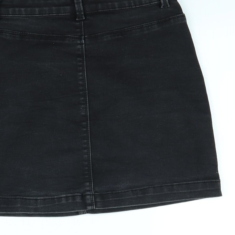 Missguided Womens Black Mini Skirt Size 10