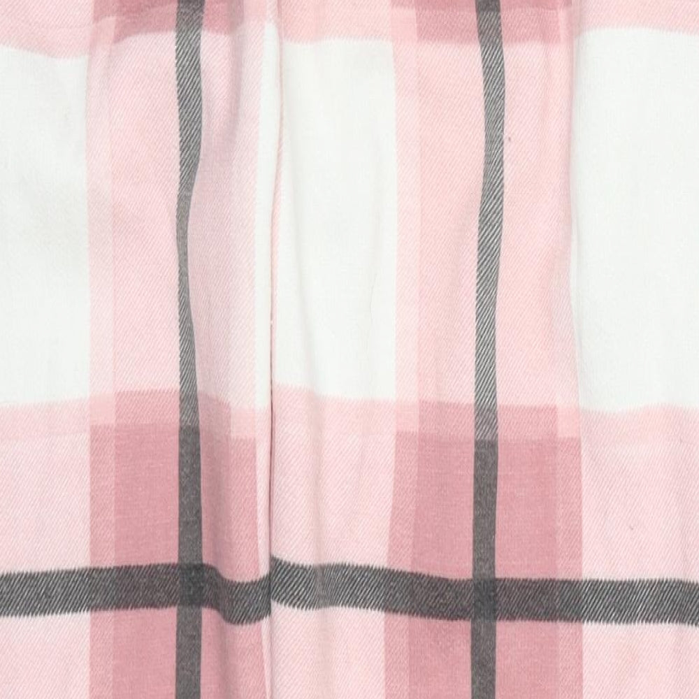 Misspap Womens Pink Check Sweatpants Trousers Size L L28 in