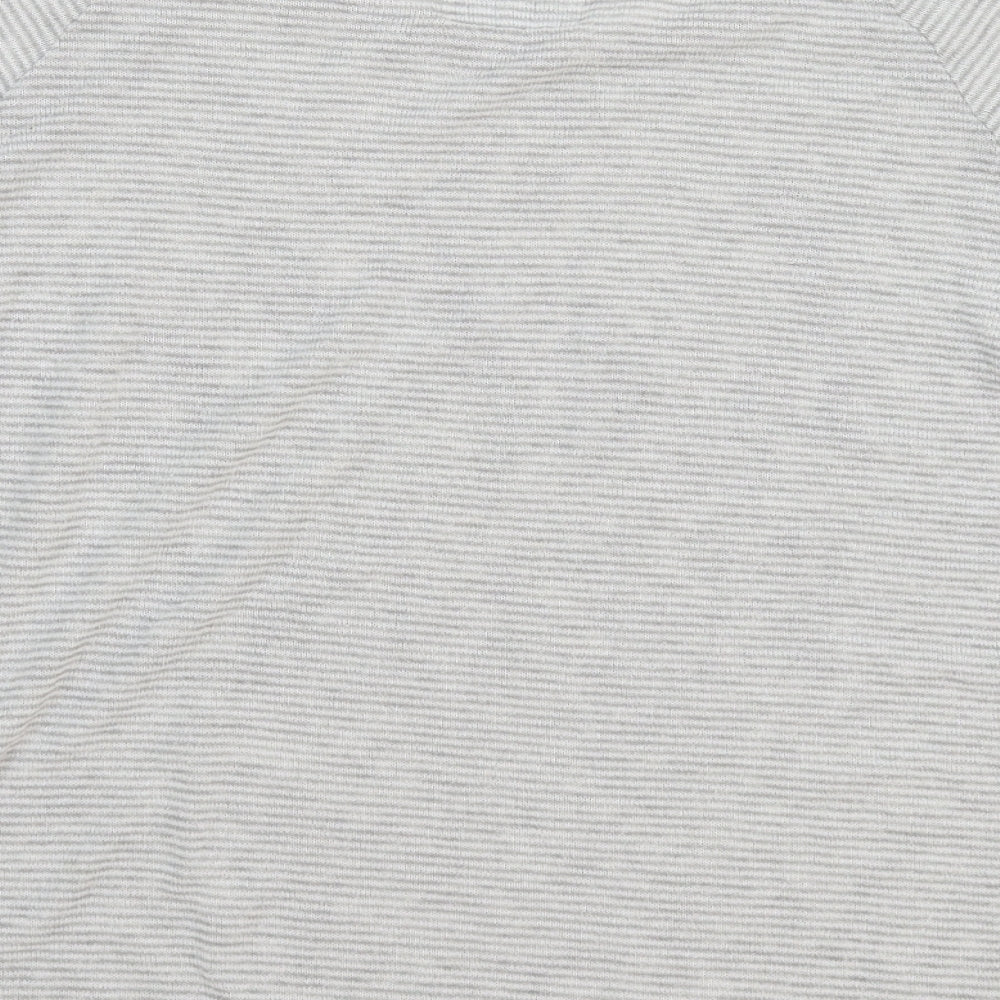 Nutmeg Womens Grey Striped Knit Pullover Jumper Size 18