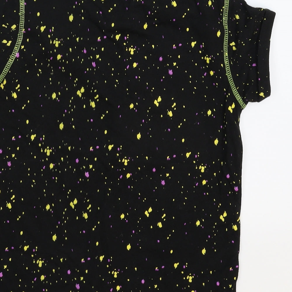 Star Wars Girls Black Spotted Basic T-Shirt Size 7 Years
