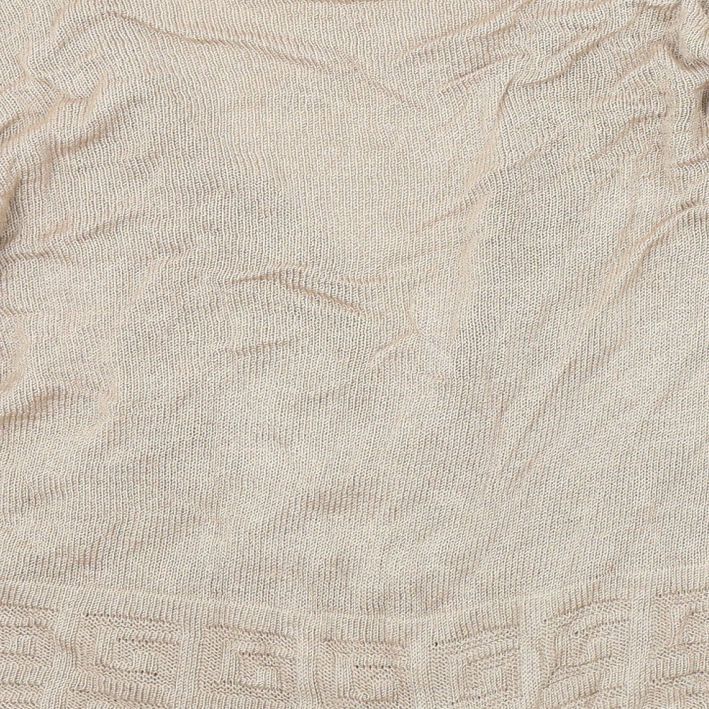 BASSINI Womens Gold Cardigan Jumper Size XL