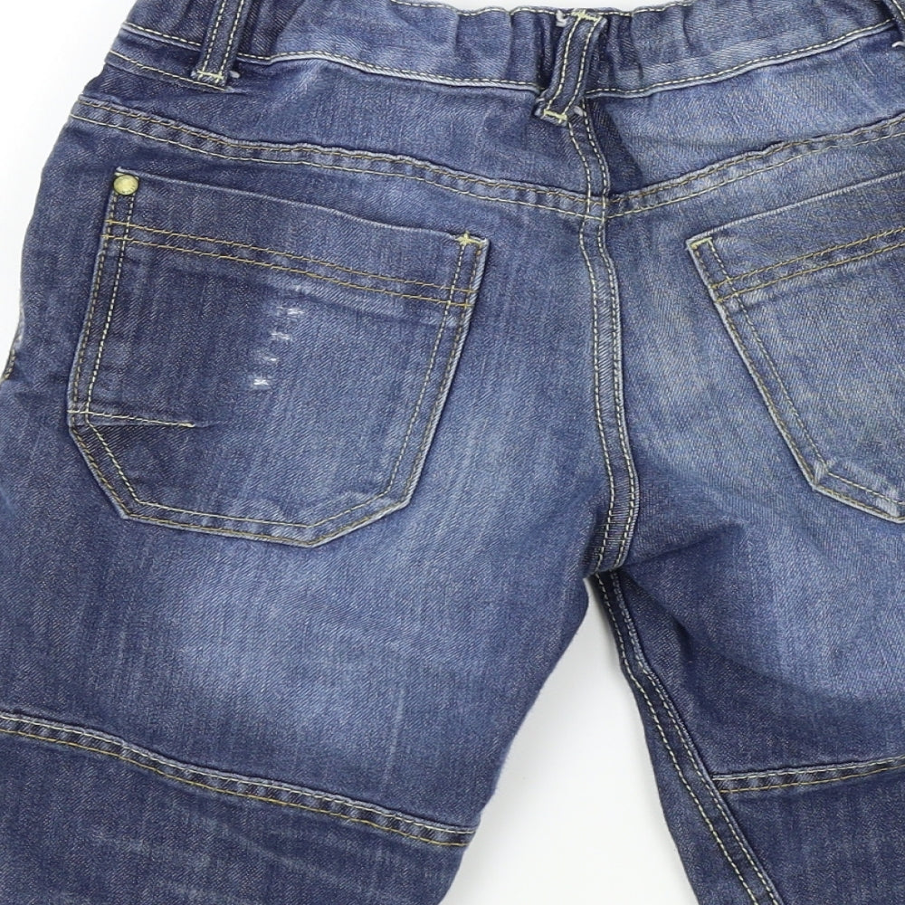 F&F Boys Blue Colourblock Bermuda Shorts Size 9 Years