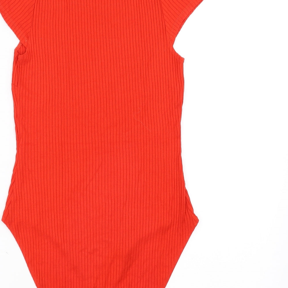 H&M Womens Red Bodysuit One-Piece Size M