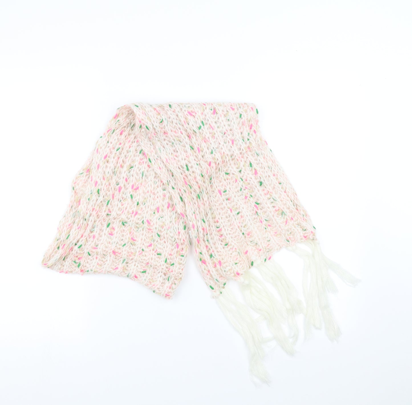 Preworn Womens Pink Scarf - Tassles