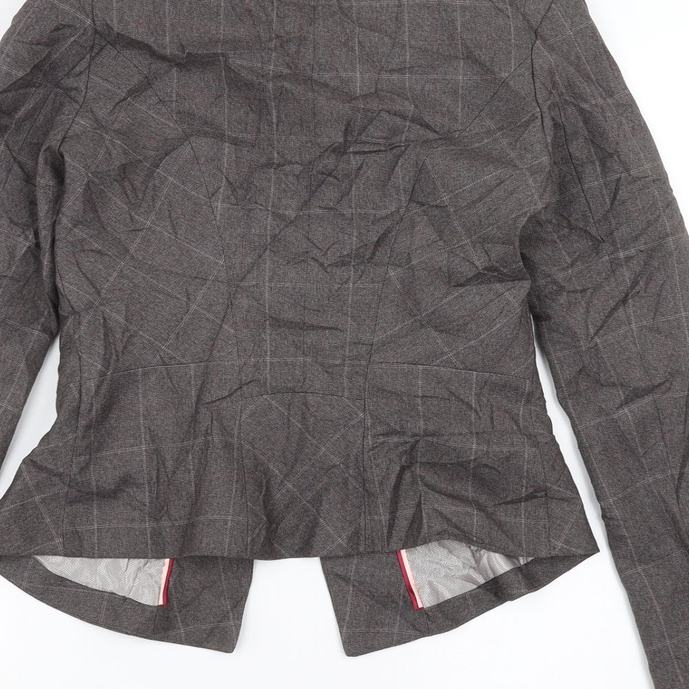 NEXT Womens Grey Check Jacket Suit Jacket Size 6