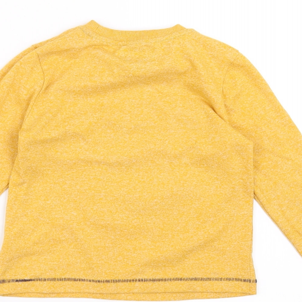 F&F Boys Yellow Basic T-Shirt Size 2-3 Years - digger