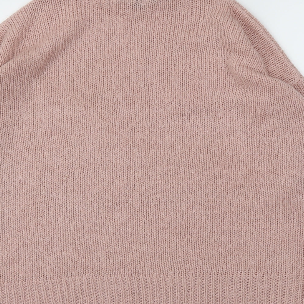 New Look Womens Pink Henley Jumper Size S