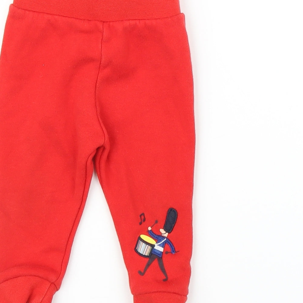 Paul Smith Boys Red Sweatpants Leggings Size 9 Months