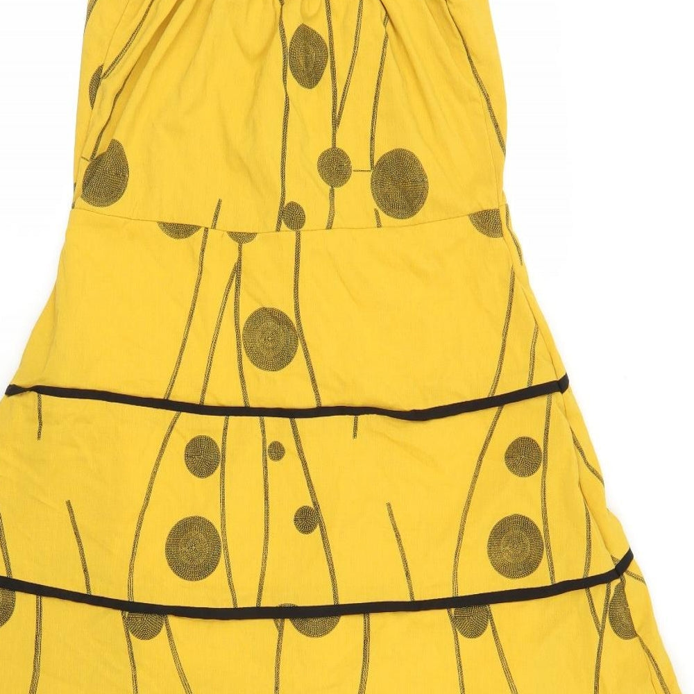 Preworn Womens Yellow A-Line Size S