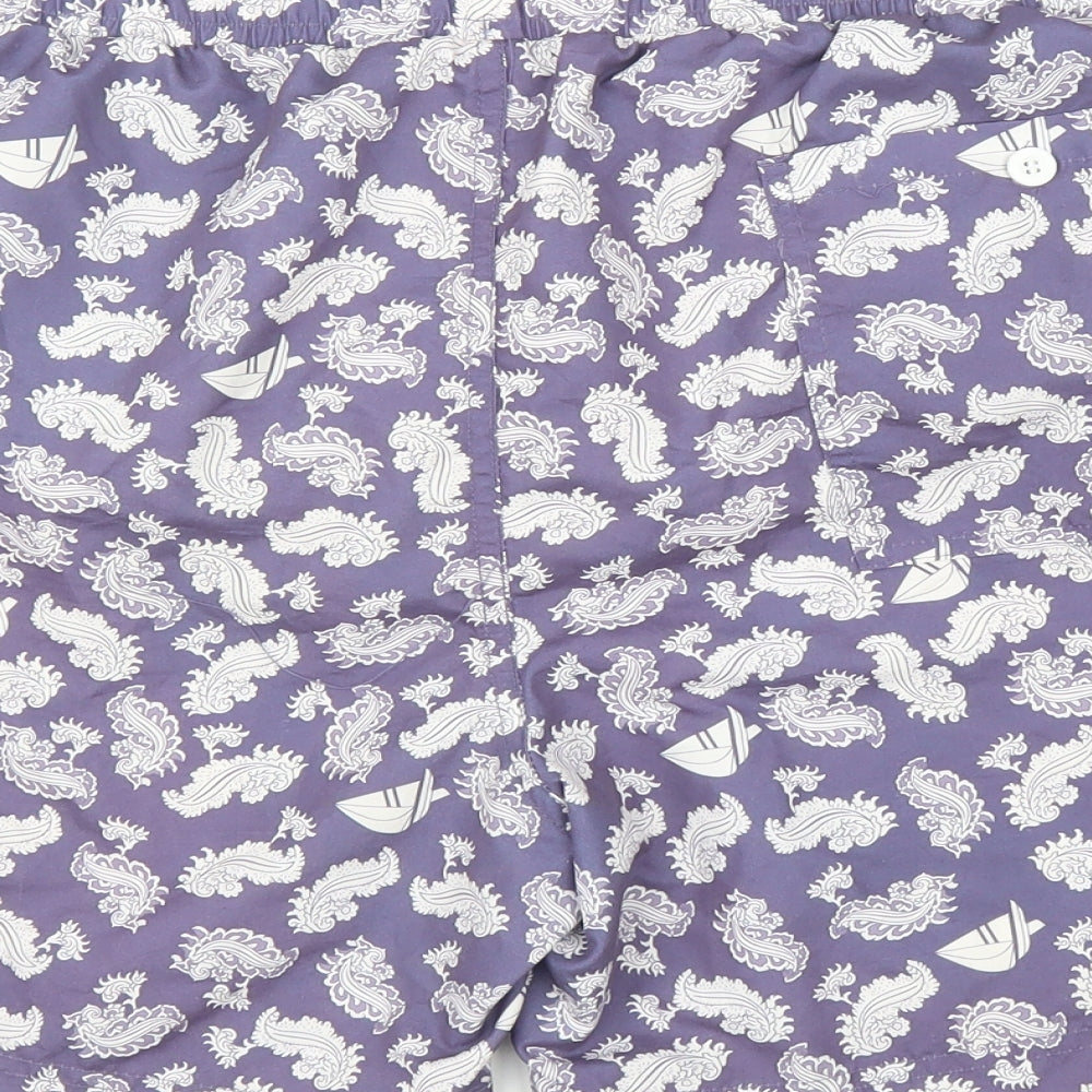 Primark Mens Purple Paisley Sweat Shorts Size XL